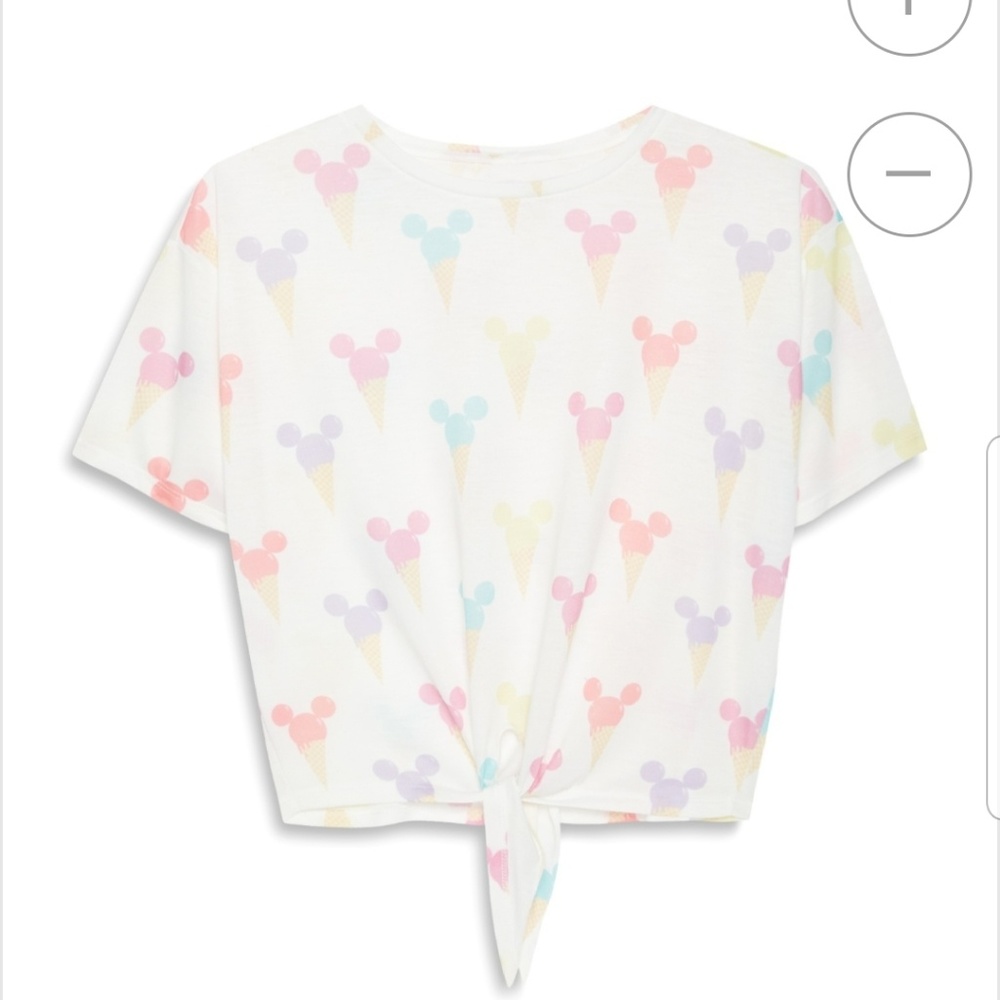 NEW Disney Primark Mickey Ice Cream Crop Top